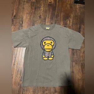 Bape Brown T-Shirt with Yellow Graphic
